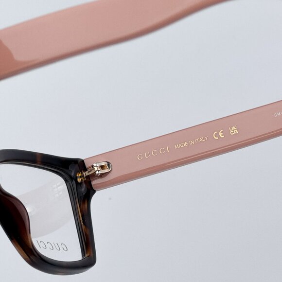 Gucci Women Havana Pink Cat Eye BRAND NEW Eyeglasses GG1715O 005